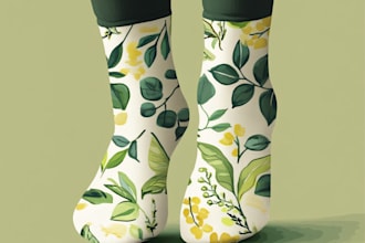 draw a unique socks design
