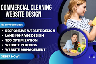 design commercial cleaning website, residential cleaning office cleaning website