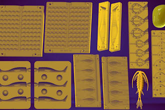 make custom chocolate, soap, jewelry silicone plastic mold design in solidworks