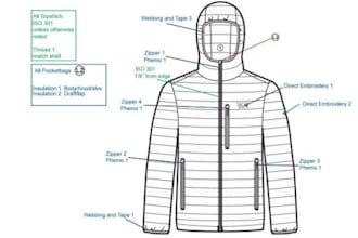 create clothing collection tech pack activewears tech pack sportswear tech pack