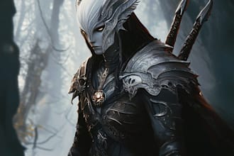 do your fantasy character art and book cover