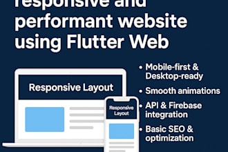 build a responsive and performant website using flutter web