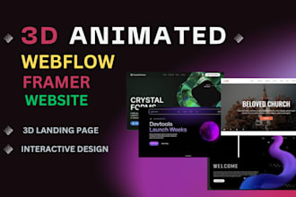 create 3d webflow website, gsap, webgl, threejs animated website