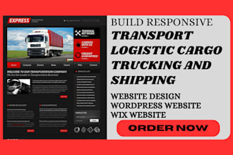 create logistic website trucking website cargo dispatch web transportation web