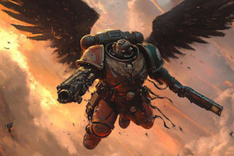 desing a complete fantasy or warhammer 40k character