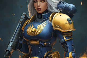 made warhammer 40k and fantasy concept art