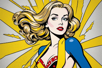 draw pop art or roy lichtenstein style