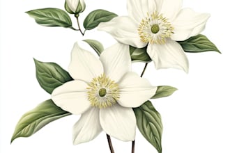 draw botanical illustration of flowers and plants for you