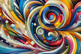create abstract geometric digital art