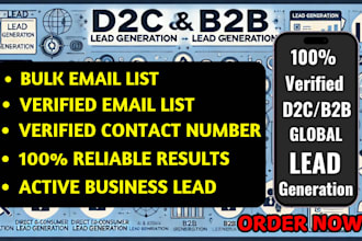 create niche targeted email list ,d2c, b2b bulk email list for any industry