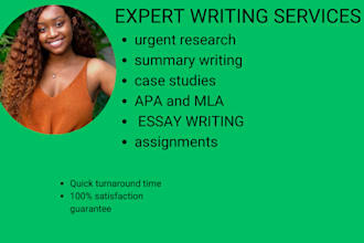 do case study analysis, apa papers, assignments, research, and summary writing
