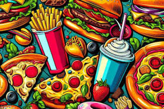 design food pop art of your food