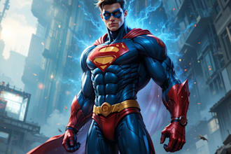 draw your comic superhero or cartoon character