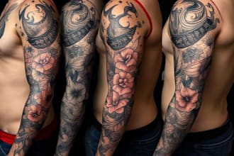 create custom tattoo design, tattoo sleeve