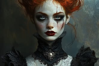 unique scary horror creature and fantasy character concept art