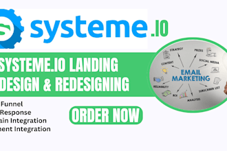 build a high converting systeme io sales funnel, landing page, email automation