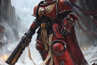 create a warhammer 40k, scifi and any character