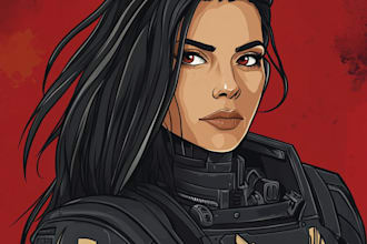 design a warhammer 40k character art based on your idea