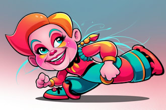 create cartoon illustration character or avatar