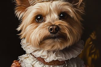 turn your cat, dog or any pet portrait into digital painting