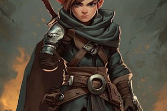 make game character art illustration for you