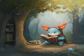 draw amazing children books, illustration kid art for you
