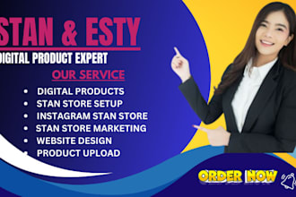 setup stan store marketing design and setup etsy shop