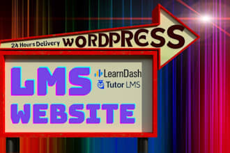 develop wordpress lms website with learndash lms or tutor lms
