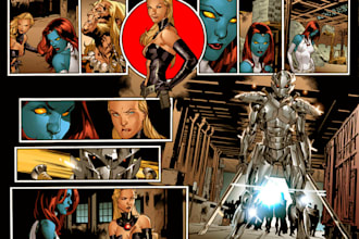 make graphic novel, in american comic style
