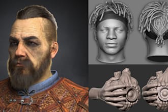 3d modeling, sculpting, texturing for game asset