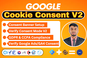 fix, setup google cookie consent banner, mode v2, gdpr, ccpa compliance via gtm