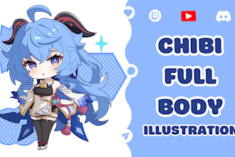draw adorable chibi character illustration in high quality