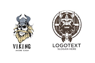 make high resolution viking head logo