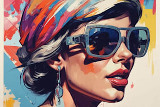 draw a retro pop art roy lichtenstein style