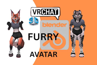 vtuber model vrc vrchat avatar 3d model roblox furry avatar