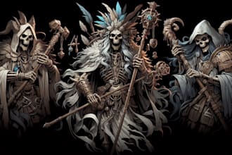 draw dnd character art and d and d character art