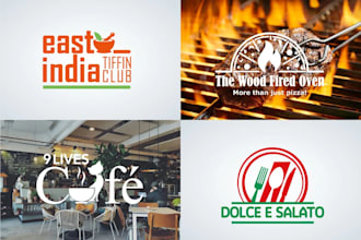 design a creative food, bakery, cafe, bbq and restaurant logo