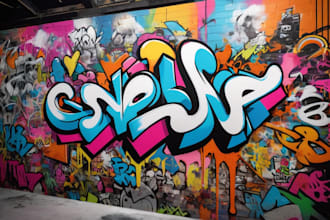 create graffiti pop art canvas designs and murals