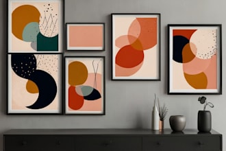design printable abstract wall art posters