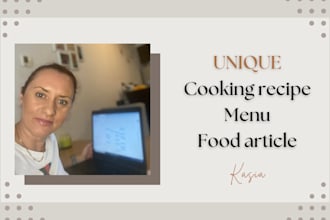write an unique recipe or food article