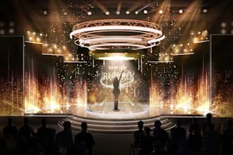 create a 3d stage, gallery, check in for your event or show