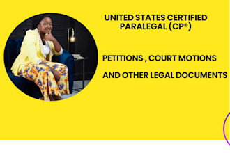 write lawsuits, court documents, motions and petitions