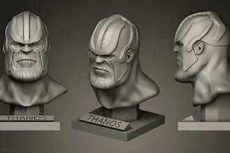 sculpt 3d realistic head bust model 3d face model 3d helmet mask stl 3d printing