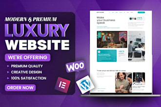develop a clean, responsive, luxury wordpress website