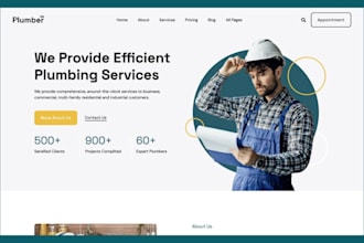 build construction website, roofing contractor website, plumbing website