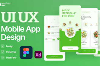 mobile app UI UX design in figma