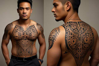 design a polynesian maori tribal tattoo