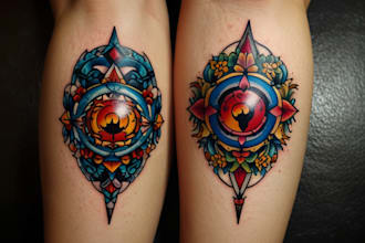 create awesome old school tattoo style design