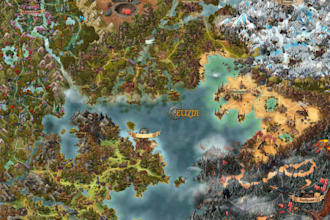 custom fantasy map inkarnate world map for tabletop rpg illustrated map designs