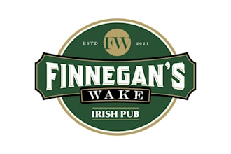 design unique traditional irish pub logo